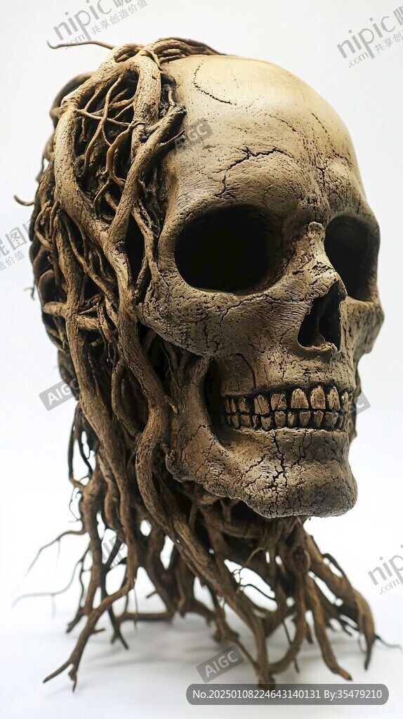 骨雕人头像