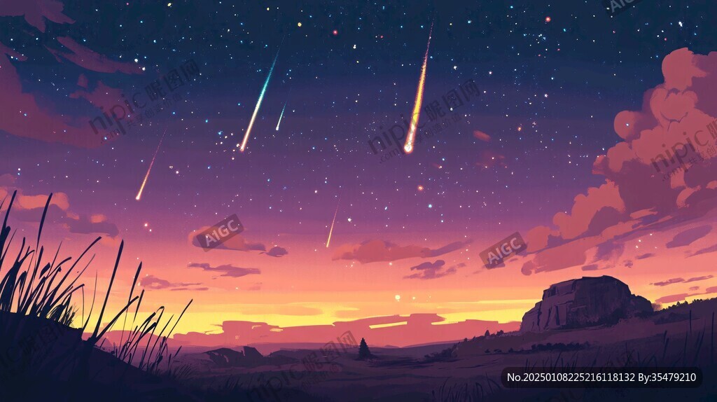 流星插画