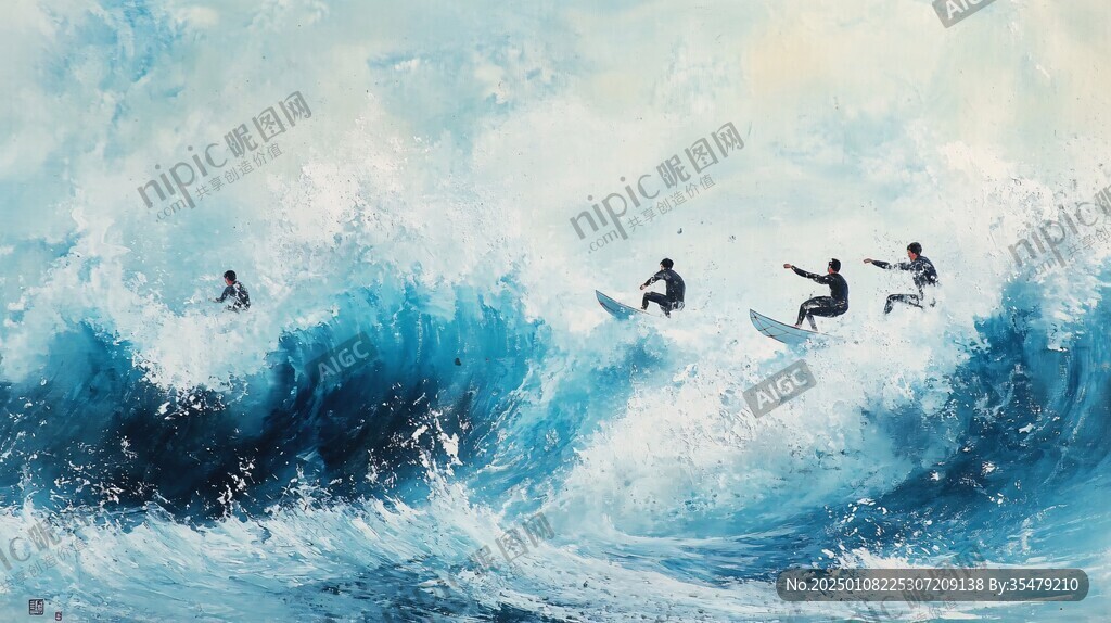 乘风破浪包装插画