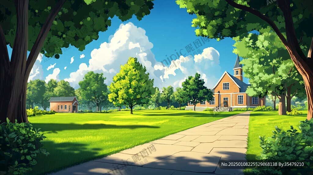 室外场景插画