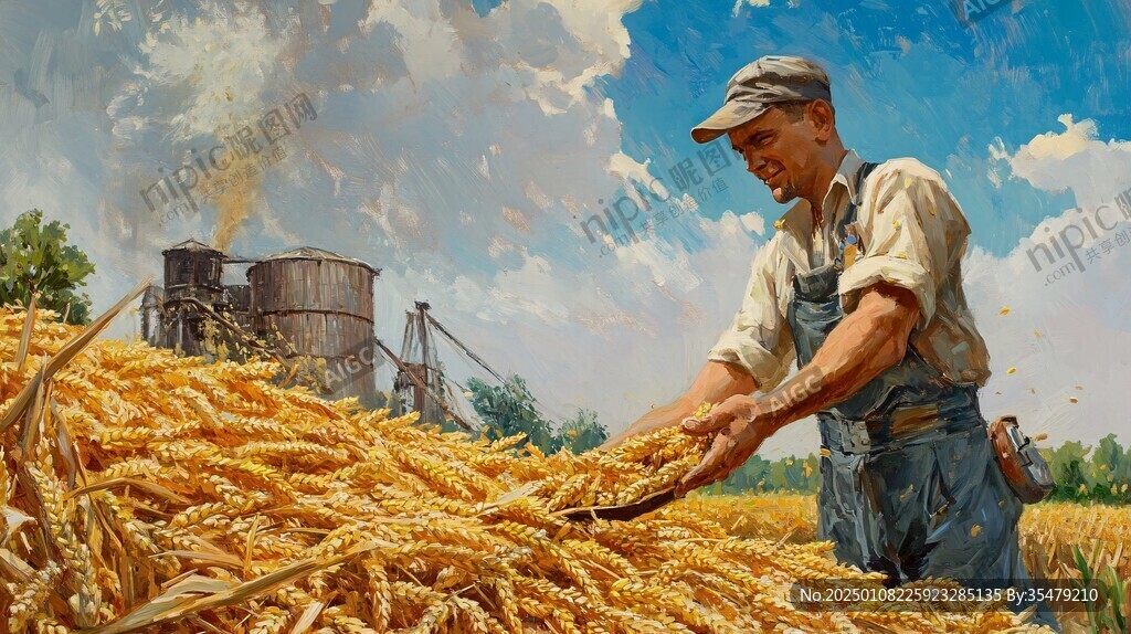 努力工作粮食系列作品