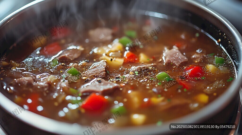 黄焖牛肉特写