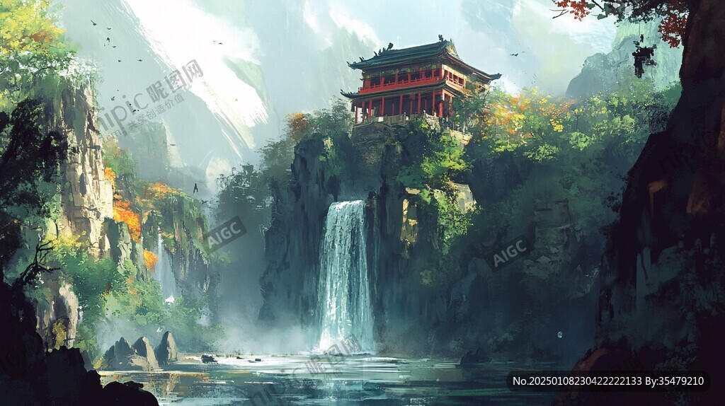 古风山水场景