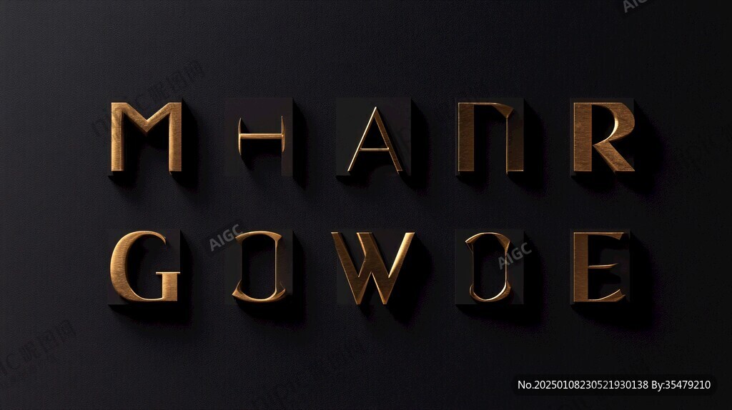 金色发光字字体特性