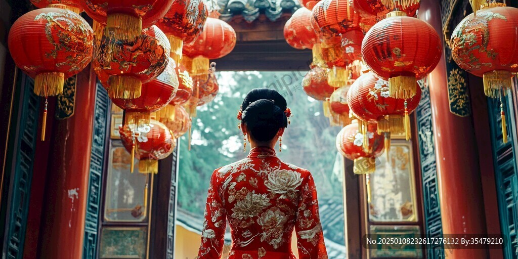 红色汉服