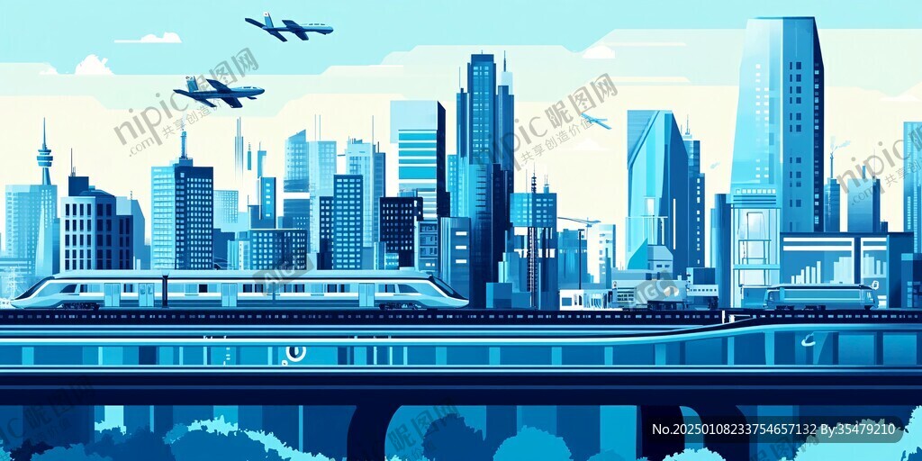 高铁城市背景