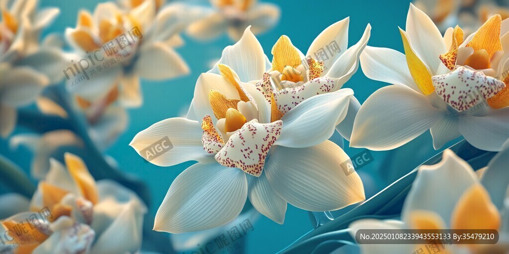 3d立体花卉荷花