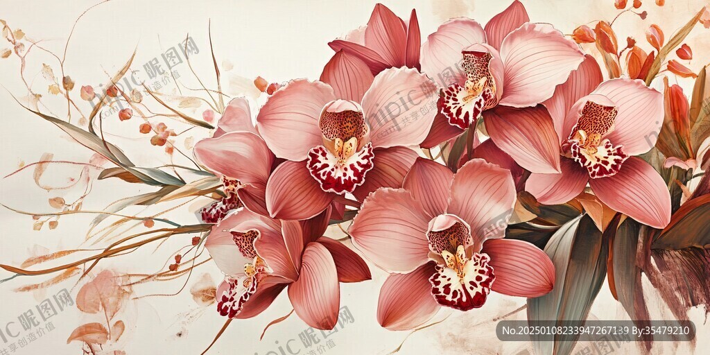 艺术兰花墙纸