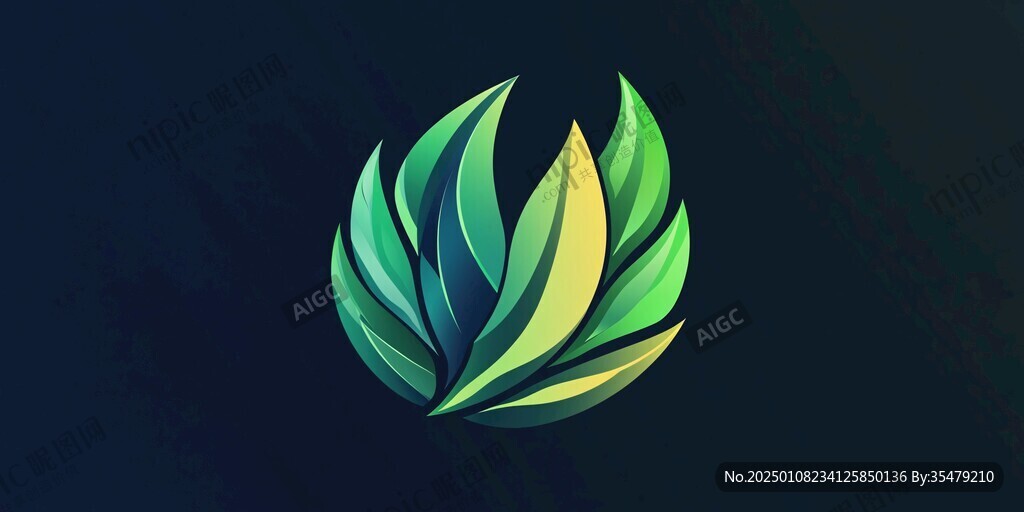 植物主题logo