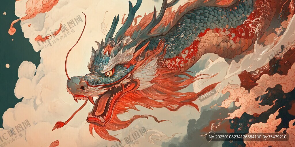 龙年横版插画