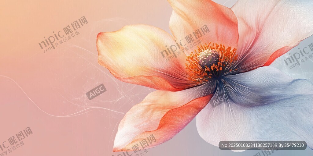 渐变风花朵