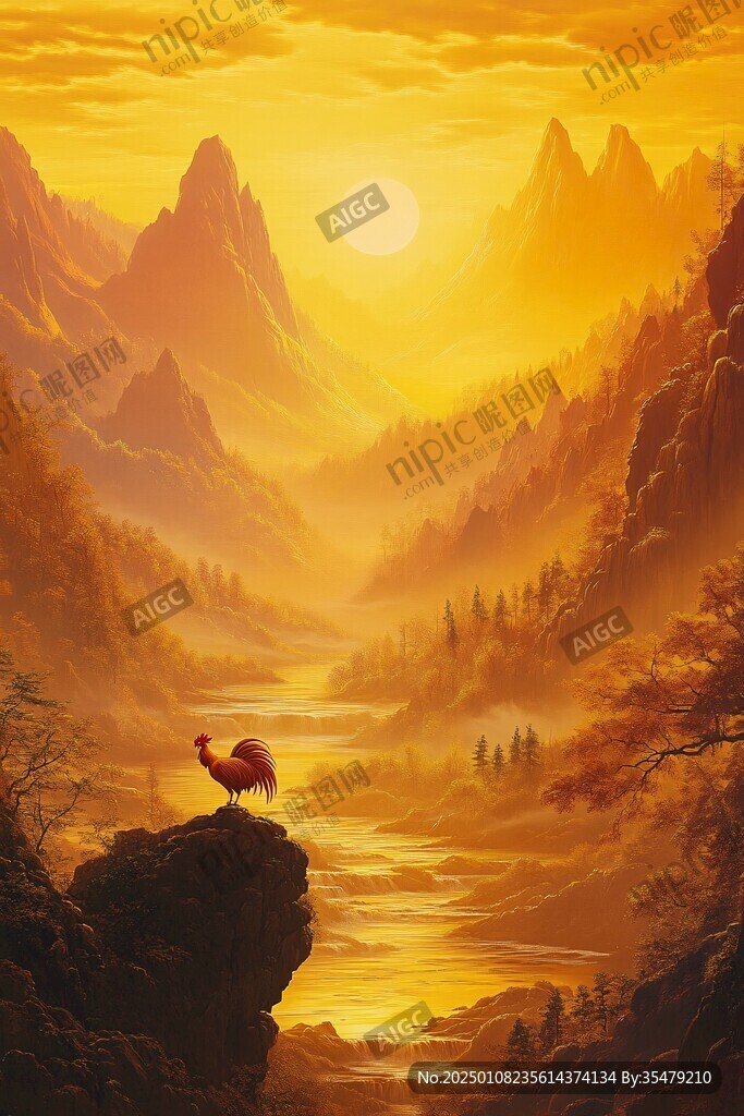 麋鹿禅意山水
