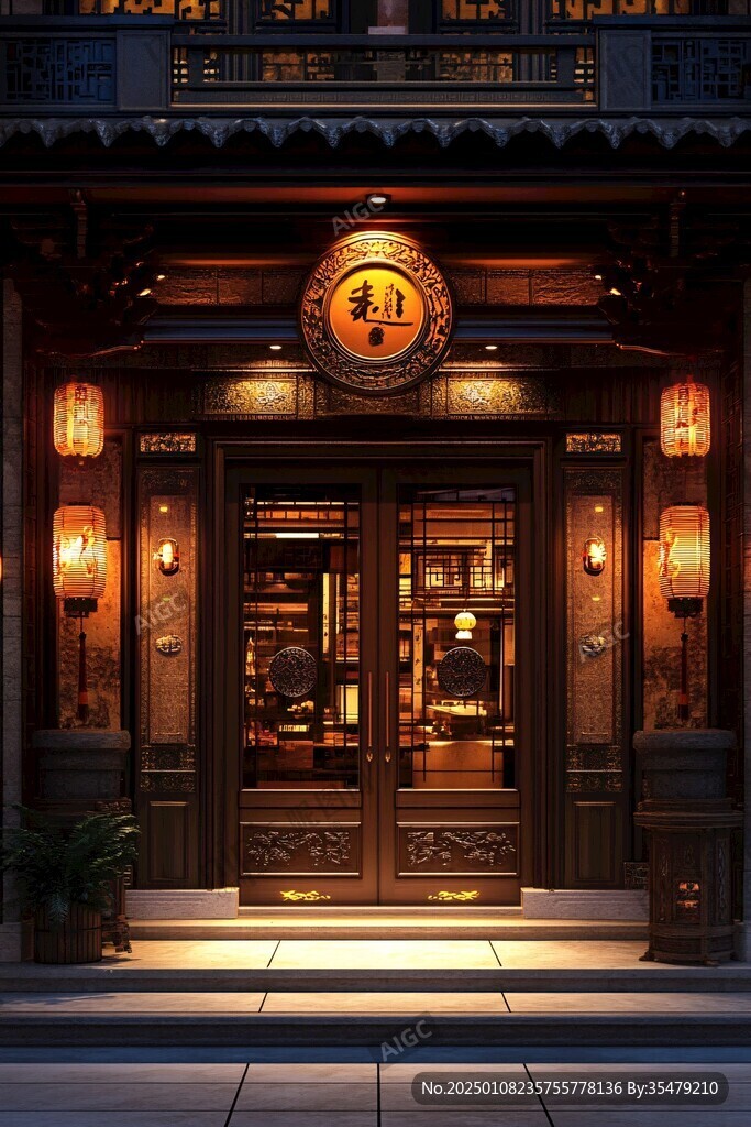 新中式采耳店门头