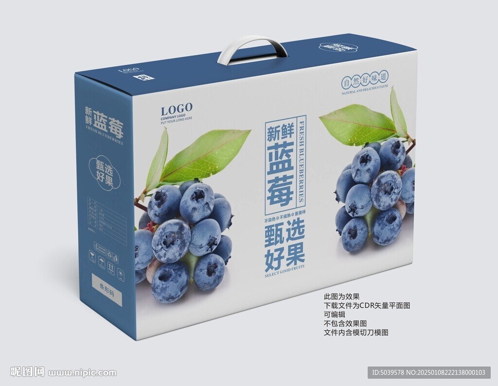 蓝莓手提礼盒包装