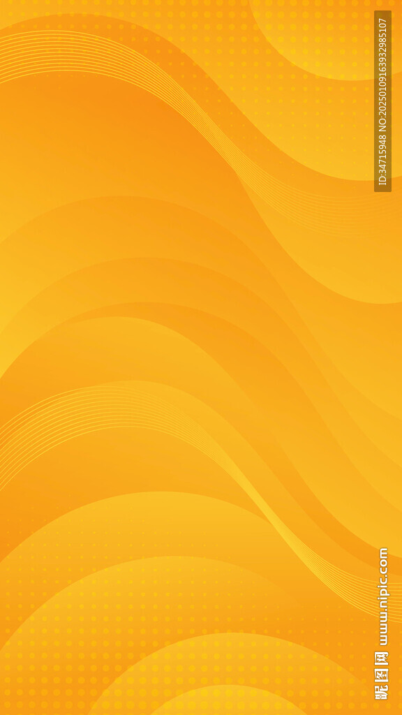黄色渐变抽象曲线矢量背景