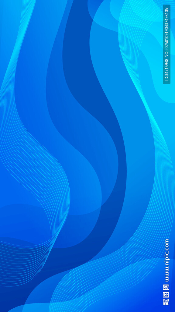 蓝色渐变科技曲线矢量背景