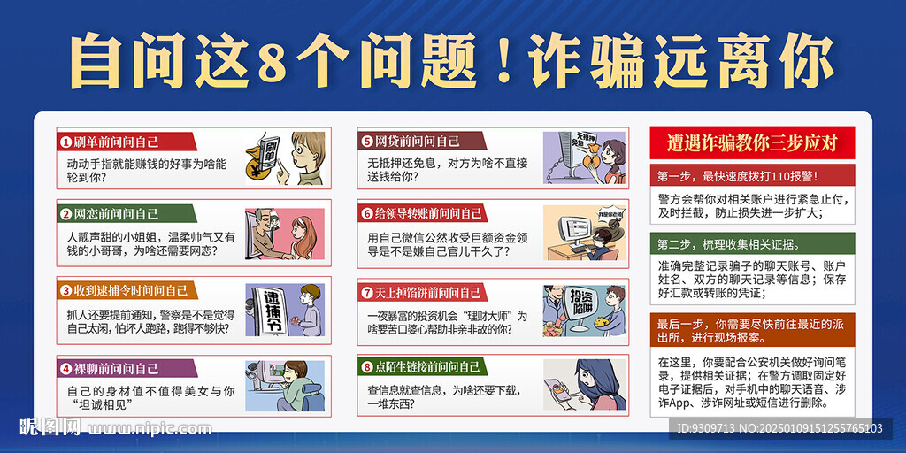全民反电诈 反诈 展板