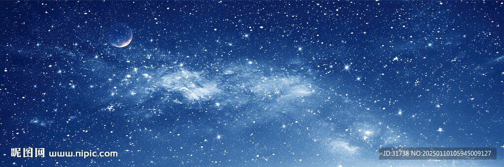 蓝色宇宙星空舞台背景图