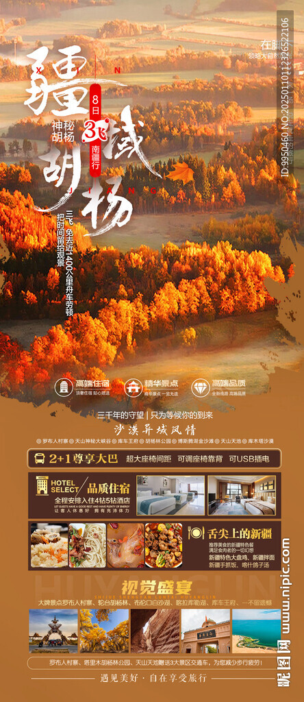 疆域胡杨南北疆旅游海报