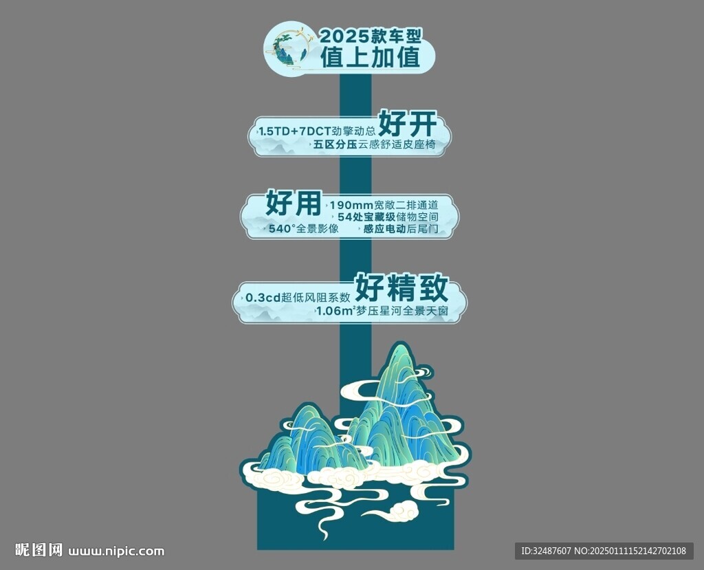 汽车卖点亮点异型国潮网红立牌
