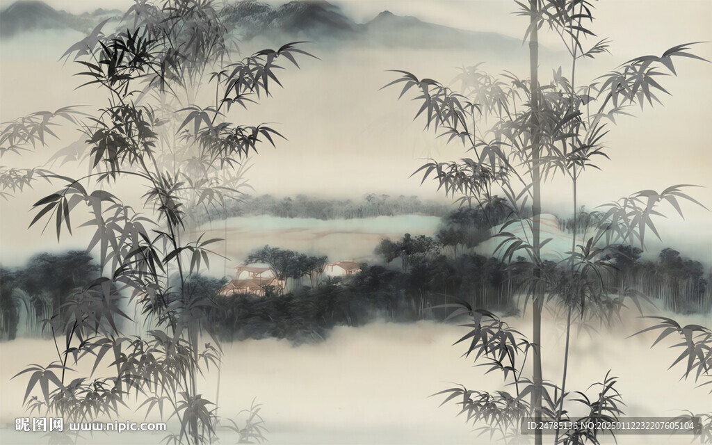 水墨竹子