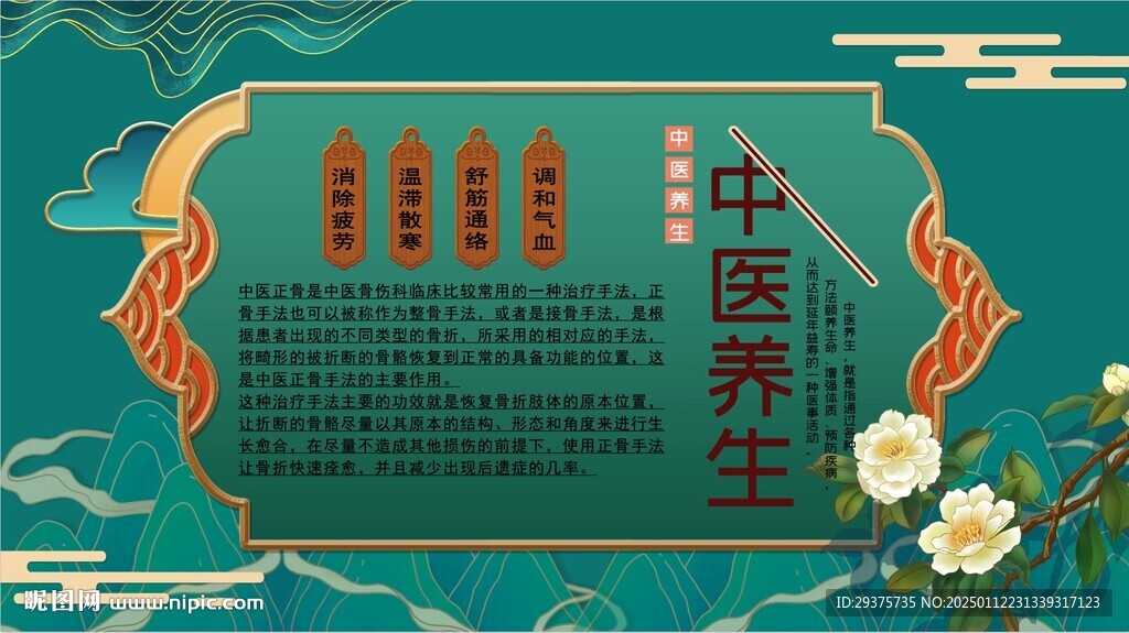 中医养生文化背景墙