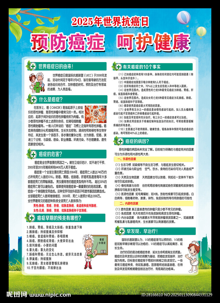 癌症日海报