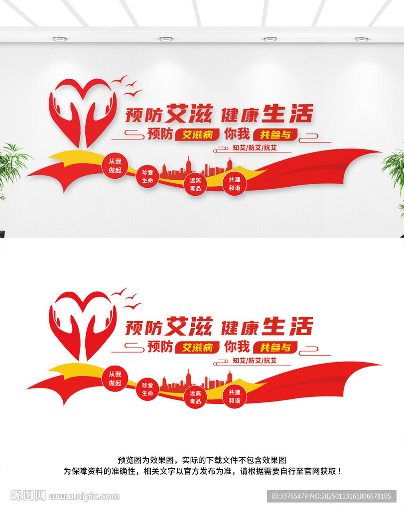 预防艾滋病文化墙