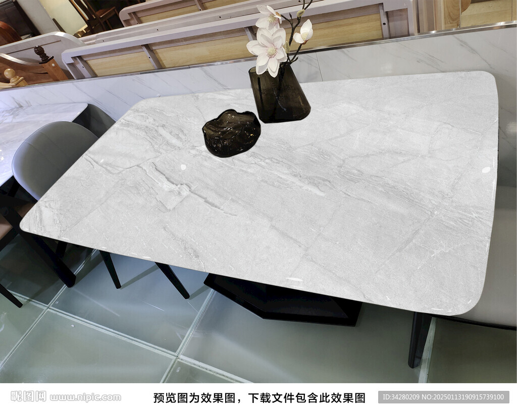 岩板餐桌奢石超晶石大理石源文件