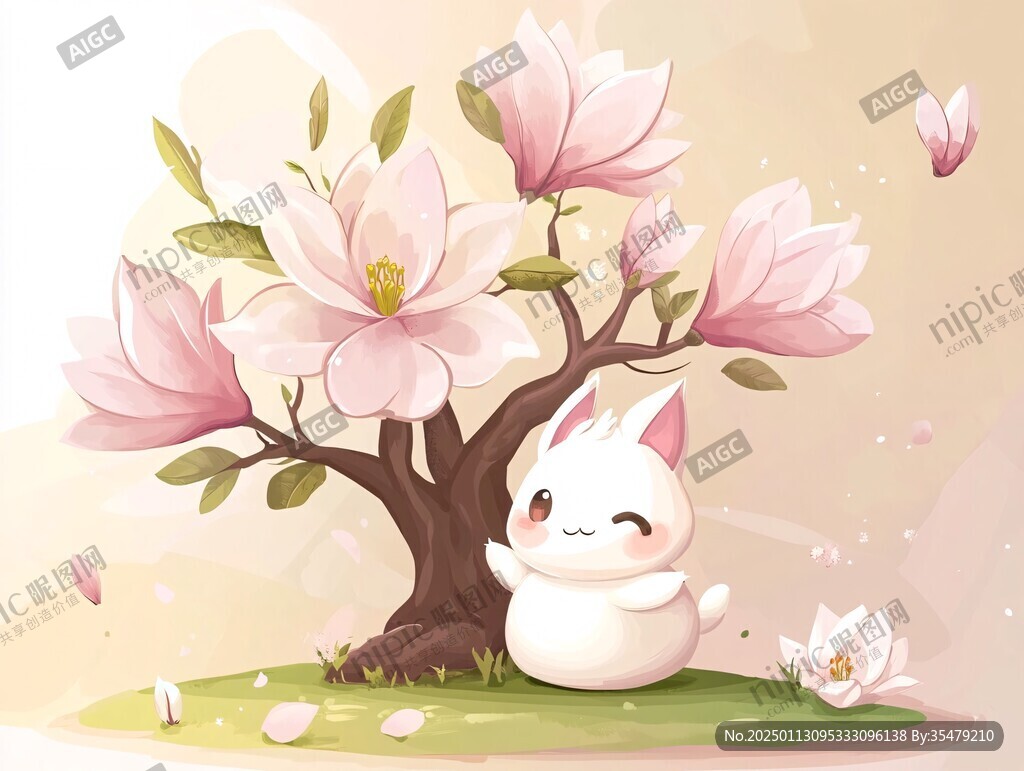 小白兔插画