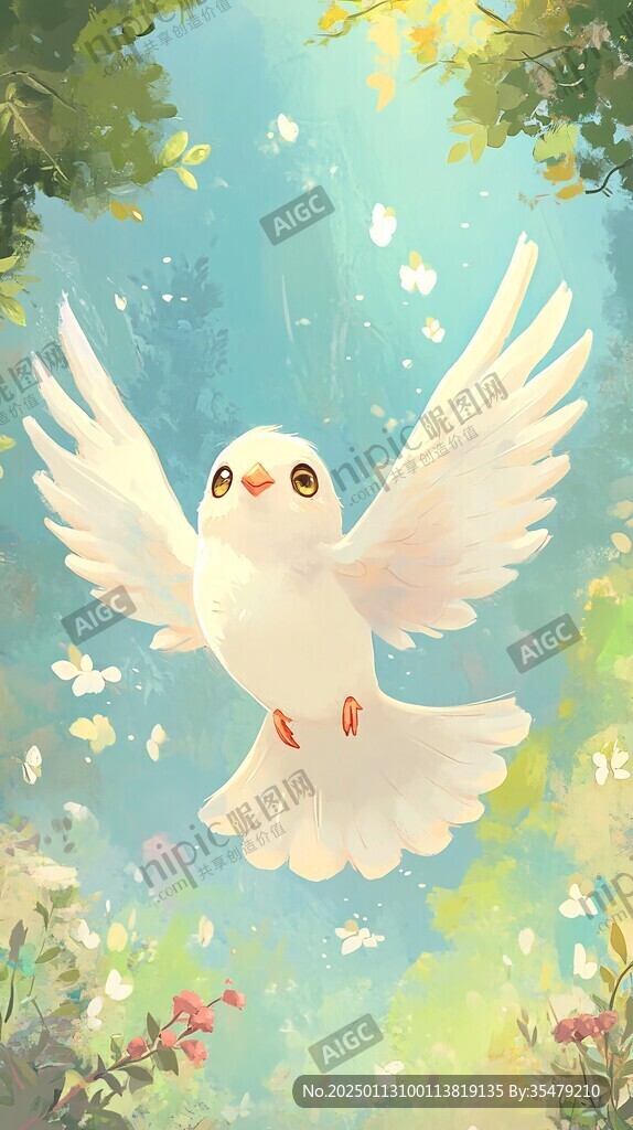 麻雀插画