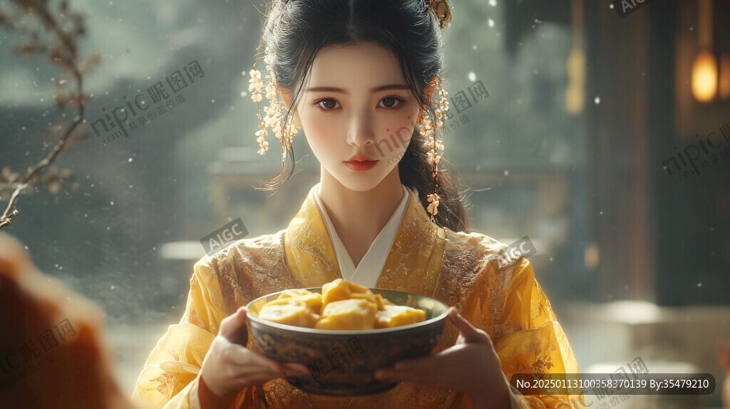 古装汉服美女餐饮