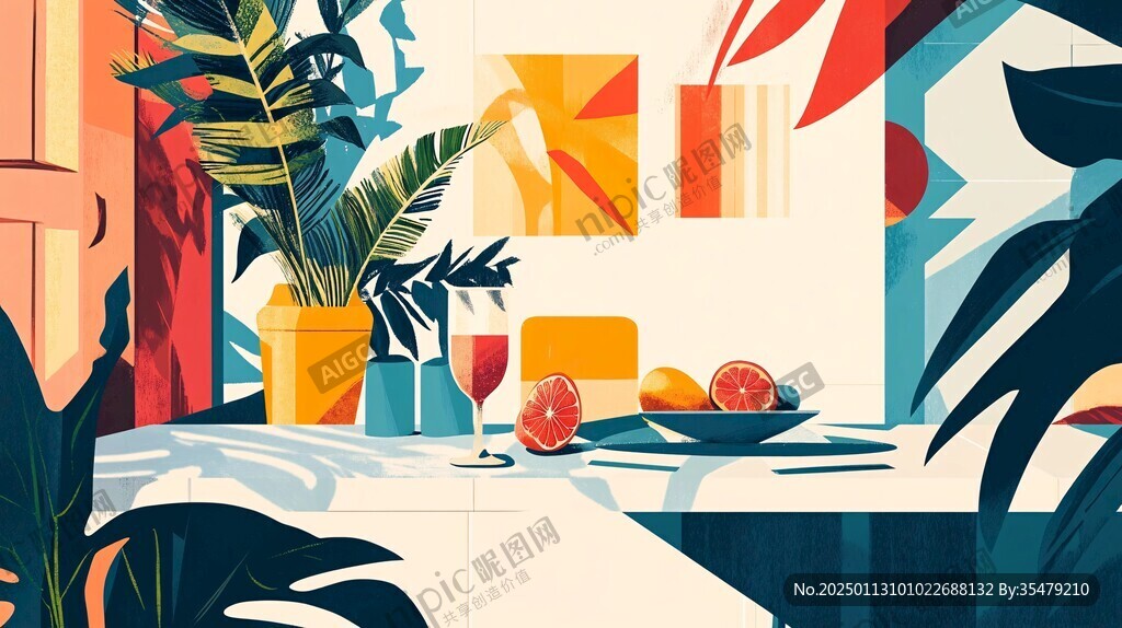 夏天居家场景图
