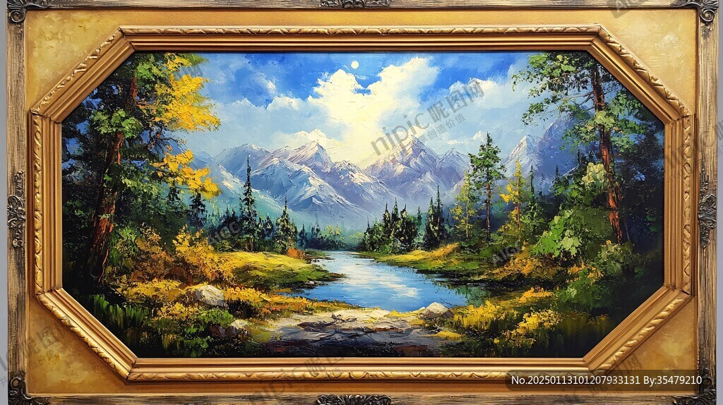 高清风景油画