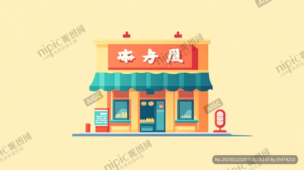 炒货店插画