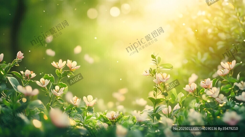 春天梦幻花丛
