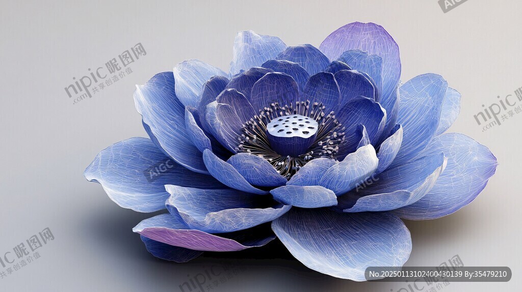 蓝莲花素材