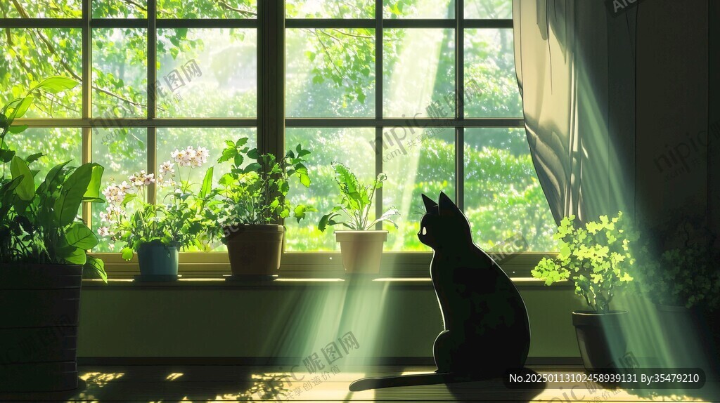 窗口的猫咪