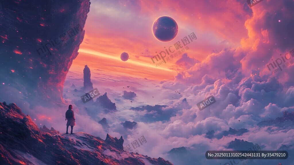 外星球幻想场景插画