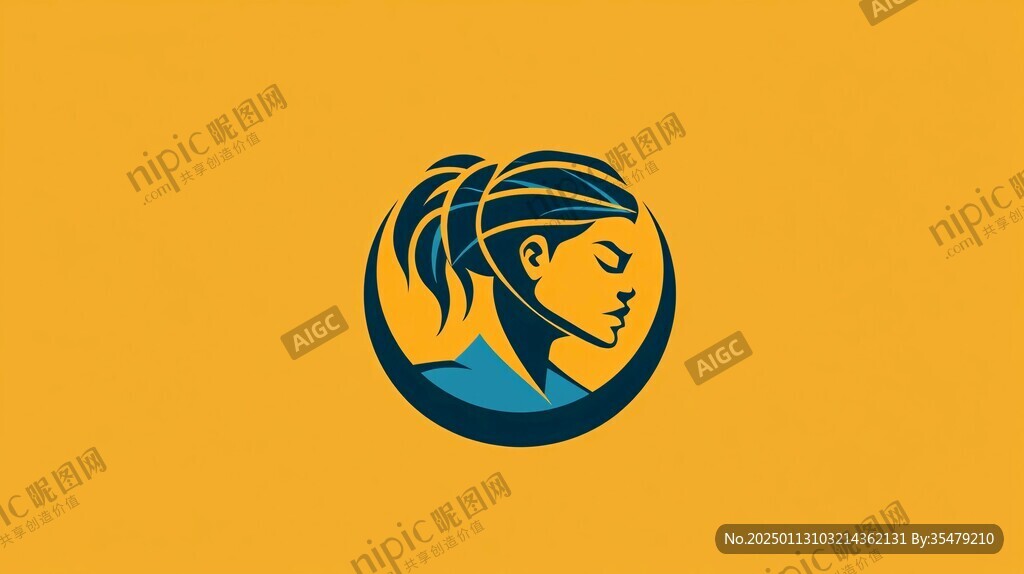 女人肖像标志logo