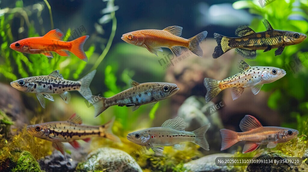 一群小河鱼