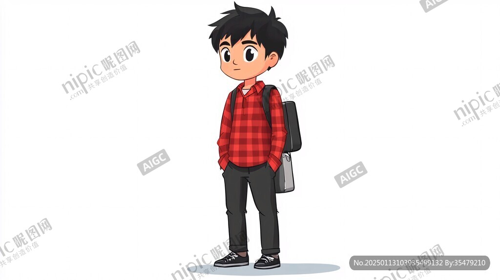 男生卡通形象设计