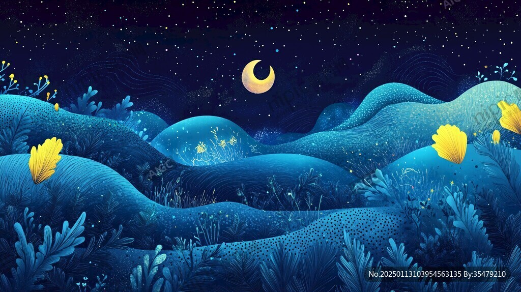 星月河幻想插画