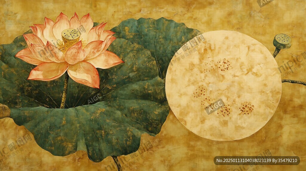 禅境莲蓬背景
