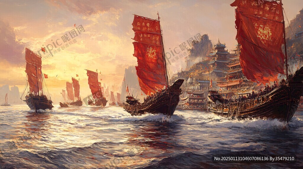 古代海上战争场景