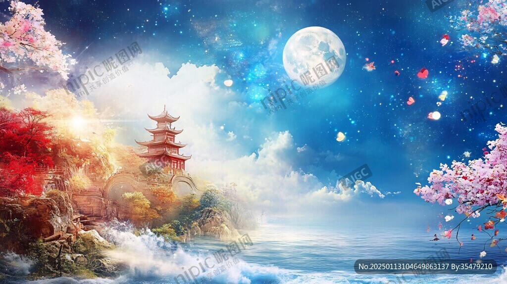 梦幻中秋节场景