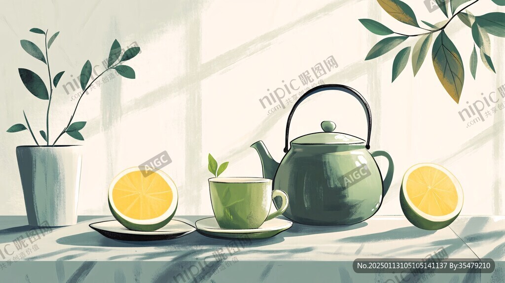 惬意下午插画