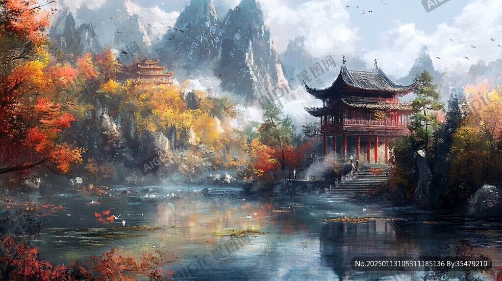 唯美古风场景