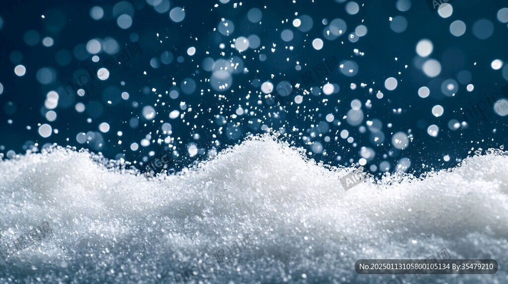 发光的雪