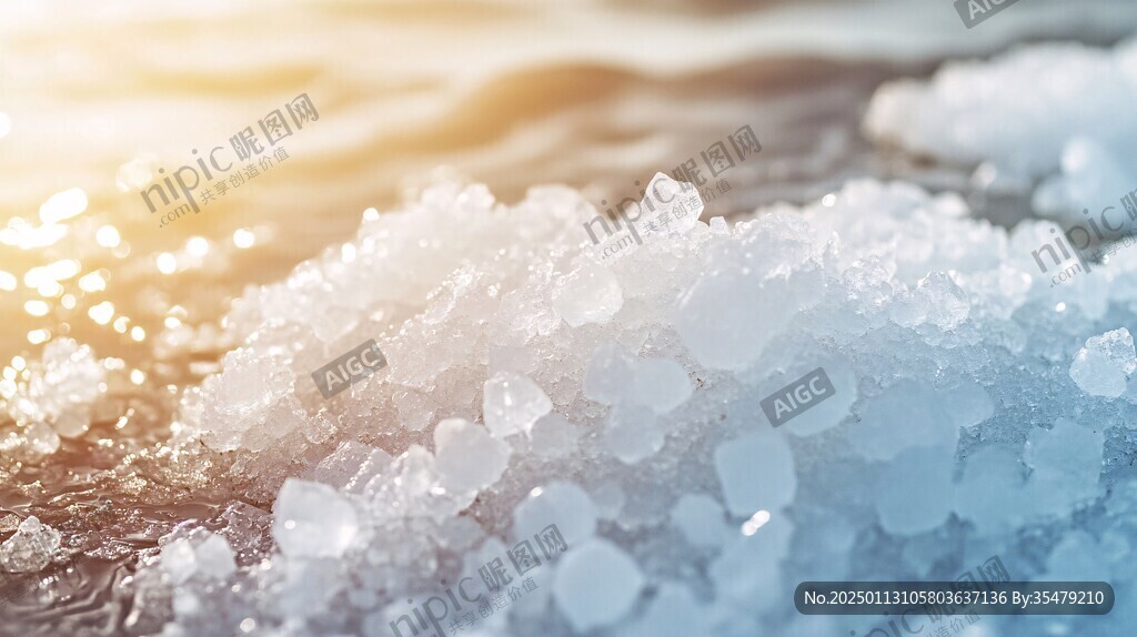 湖底盐结晶